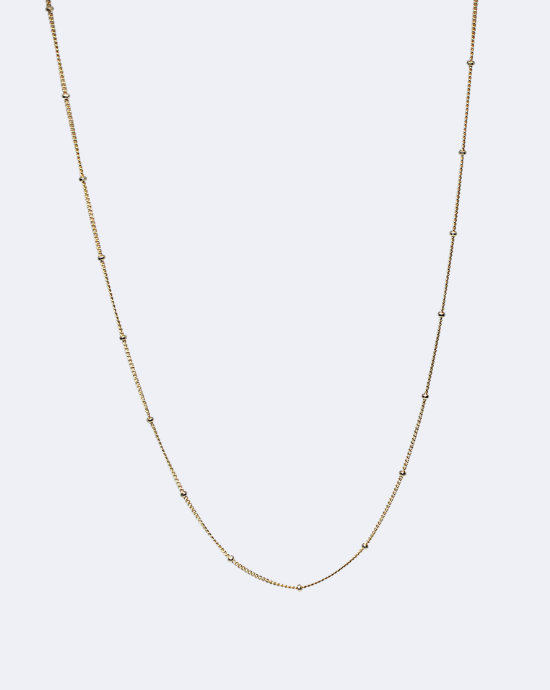 Collier chaîne boules plaqué or 18K