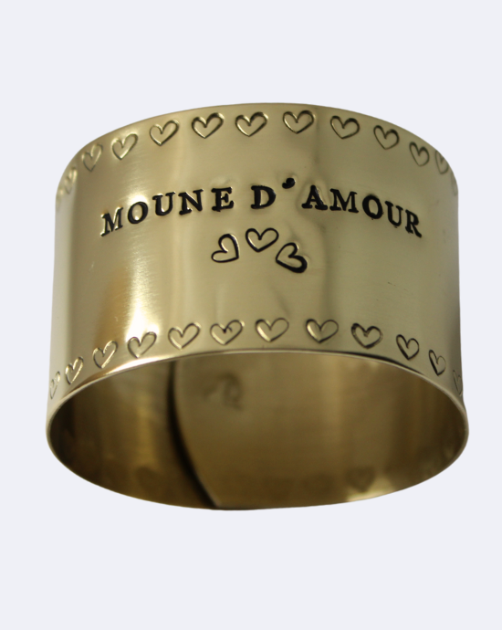 L' AMORE - Rond de serviette en laiton