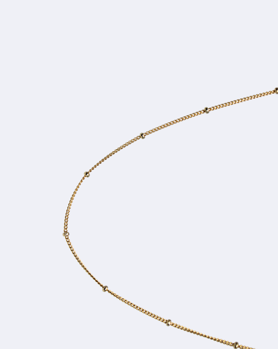 Collier chaîne boules plaqué or 18K