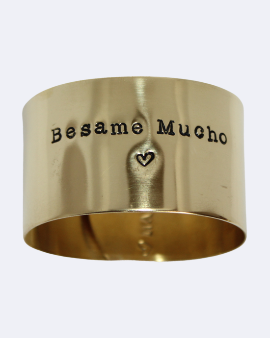 BESAME MUCHO - Rond de serviette en laiton