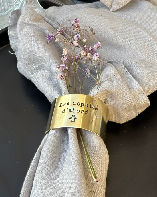 LES COPAINS D'ABORD - Rond de serviette en laiton