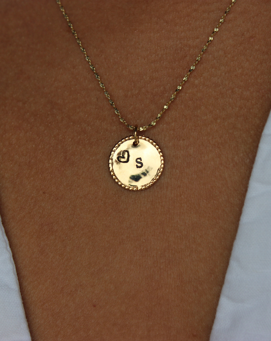 Médaillon Céléste plaqué or 18K à personnaliser