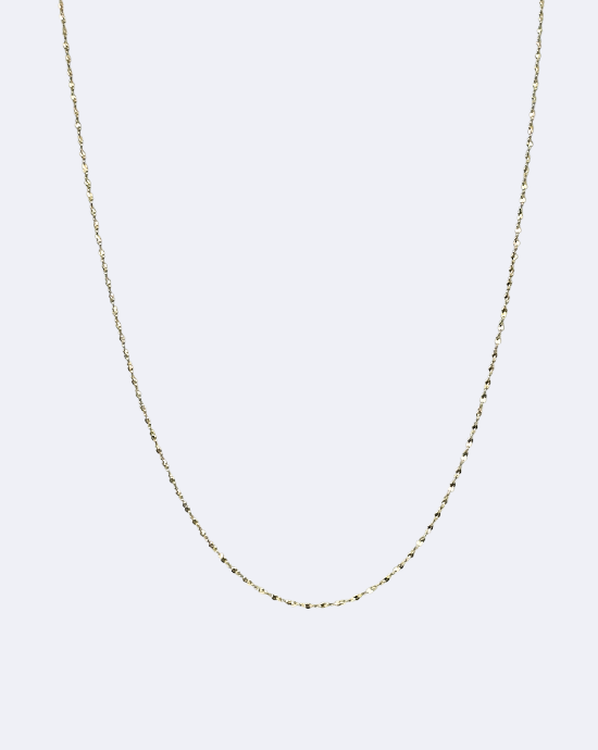 Collier chaîne Torsade plaqué or 18K