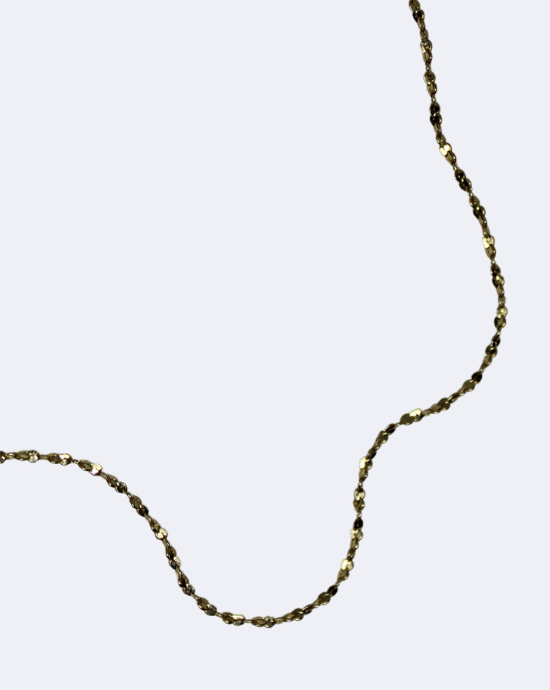 Collier chaîne Torsade plaqué or 18K
