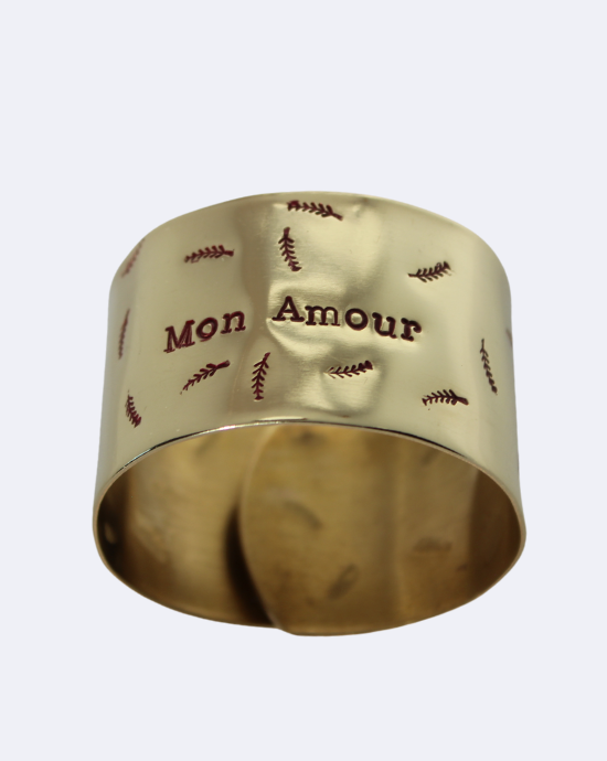 LE FOLIUM - Rond de serviette en laiton